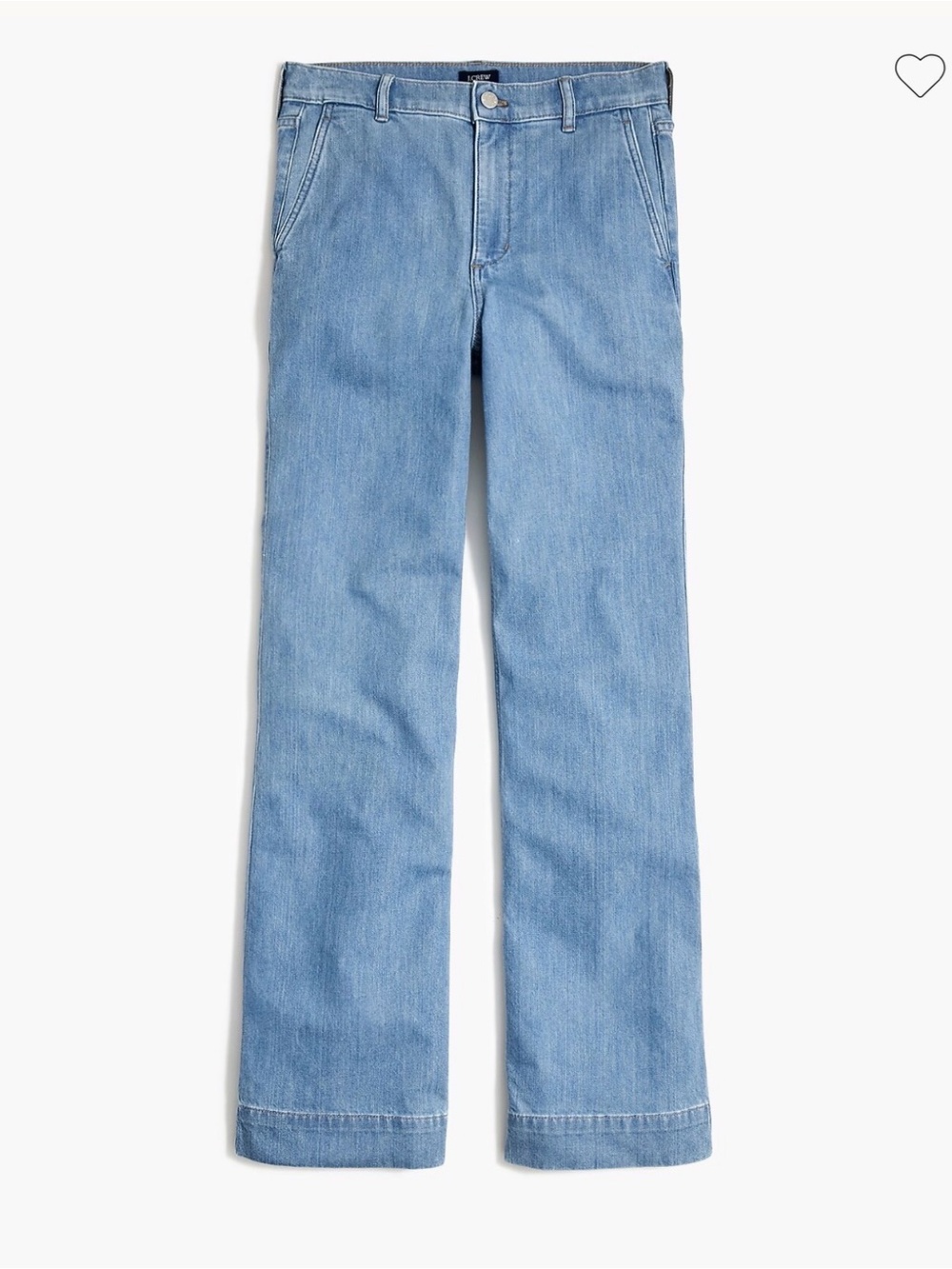NWT J. Crew Drapey Denim Trouser Jean Light Blue Wash 28T